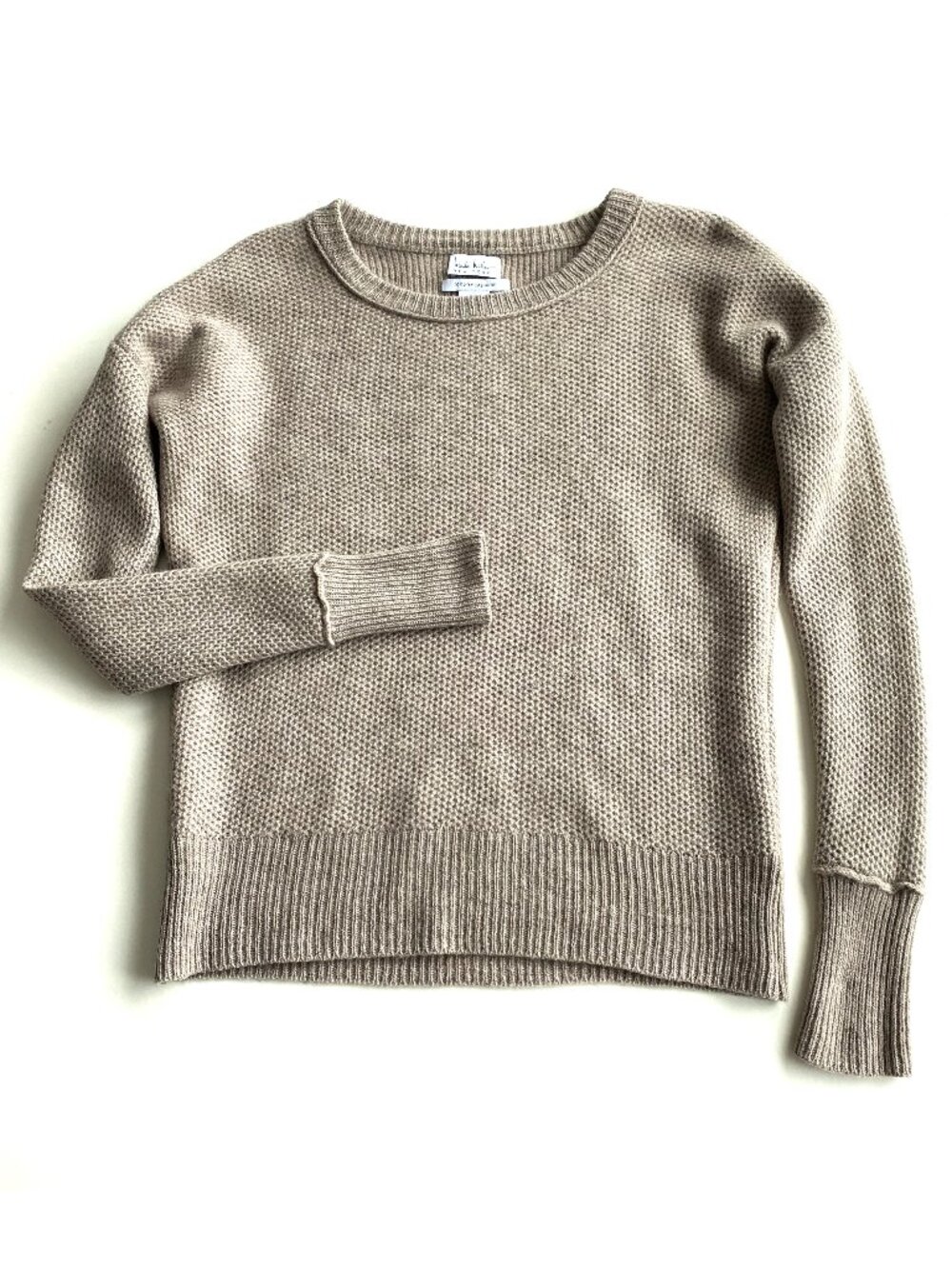 Cashmere sweater, 2-ply, by Nicole Miller. Waffle knit. XS. EUC.